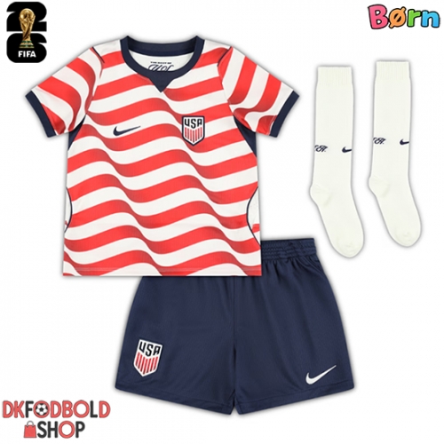 Forente stater Ricardo Pepi #9 Hjemmebanesæt Børn VM 2026 Kort ærmer (+ korte bukser)